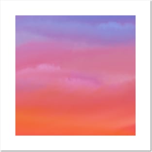 Sunset rainbow sky Posters and Art